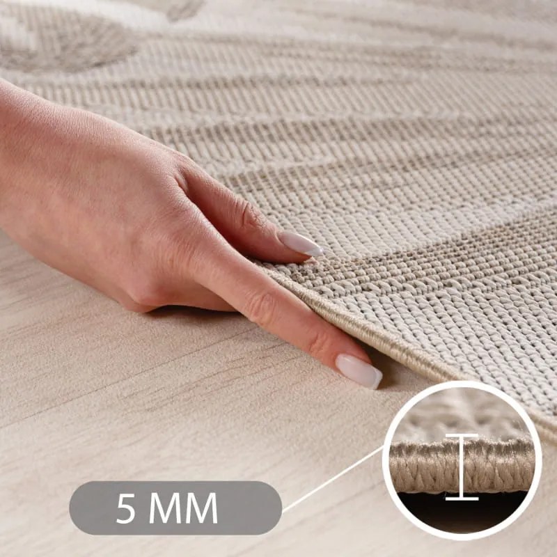 Dywan zewnętrzny Desert Listki beżowy 80 cm x 250 cm