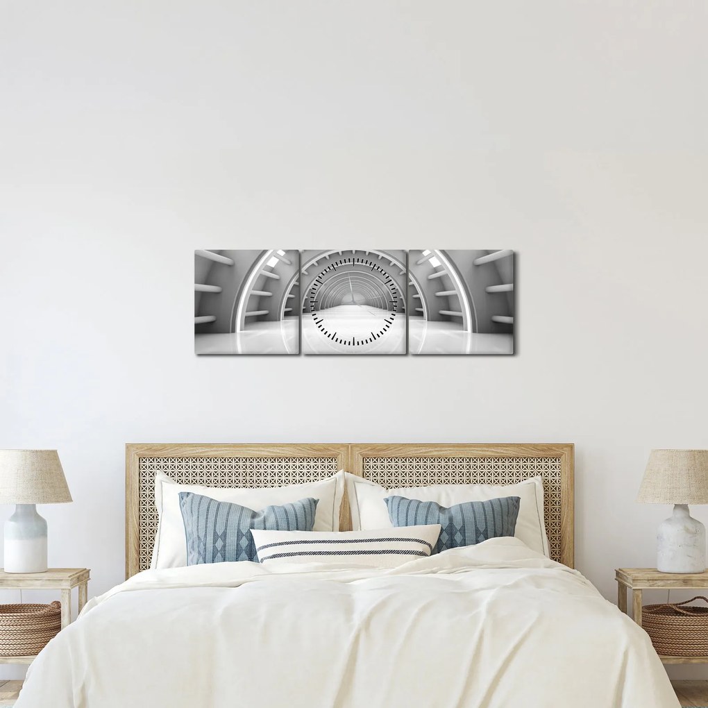 Obraz - przepustka 3D (z zegarem) (90x30 cm)