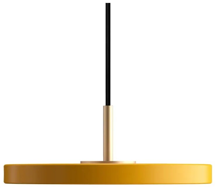 Lampa wisząca LED w kolorze ochry z metalowym kloszem ø 15 cm Asteria Micro – UMAGE