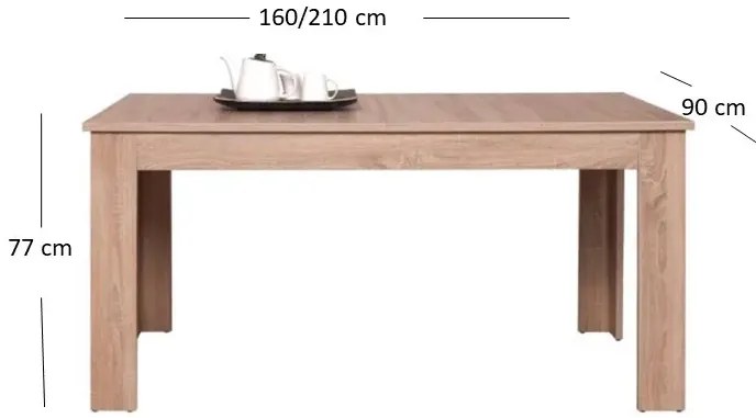 Stół z rozkładanym blatem - Donet 27X