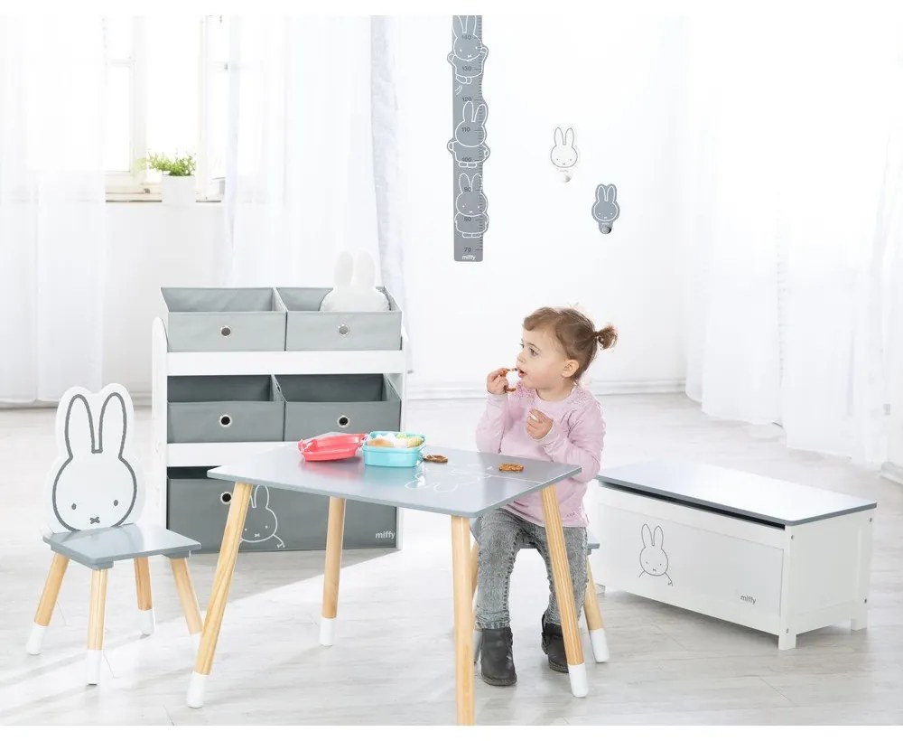 Biały/szary dziecięcy pojemnik na zabawki 63,5x29,5x60 cm Miffy – Roba