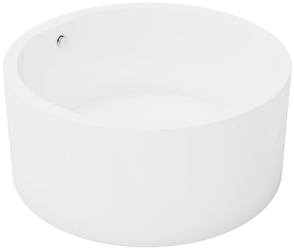 Wanna wolnostojąca okrągła - 165 l - 130 x 130 x 58 cm - Biała - Akrylowa - LAGUNO