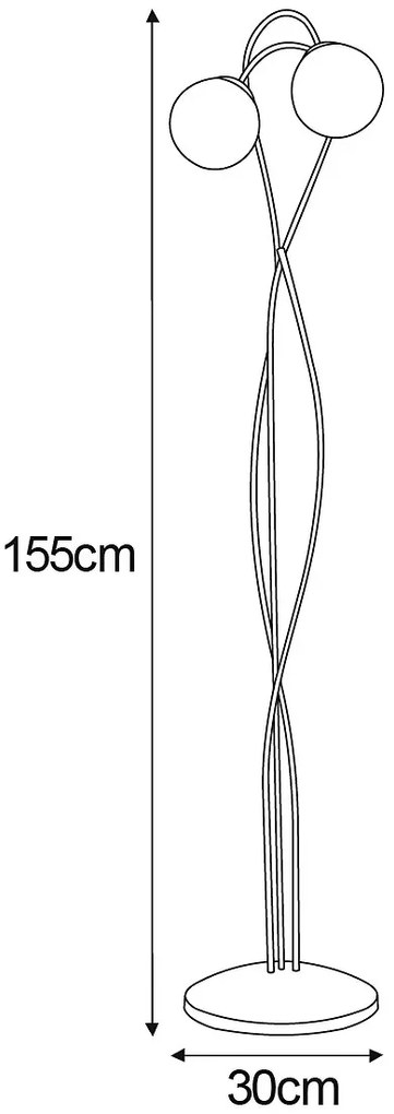 Loftowa lampa stojąca do sypialni - A208 T5-A06