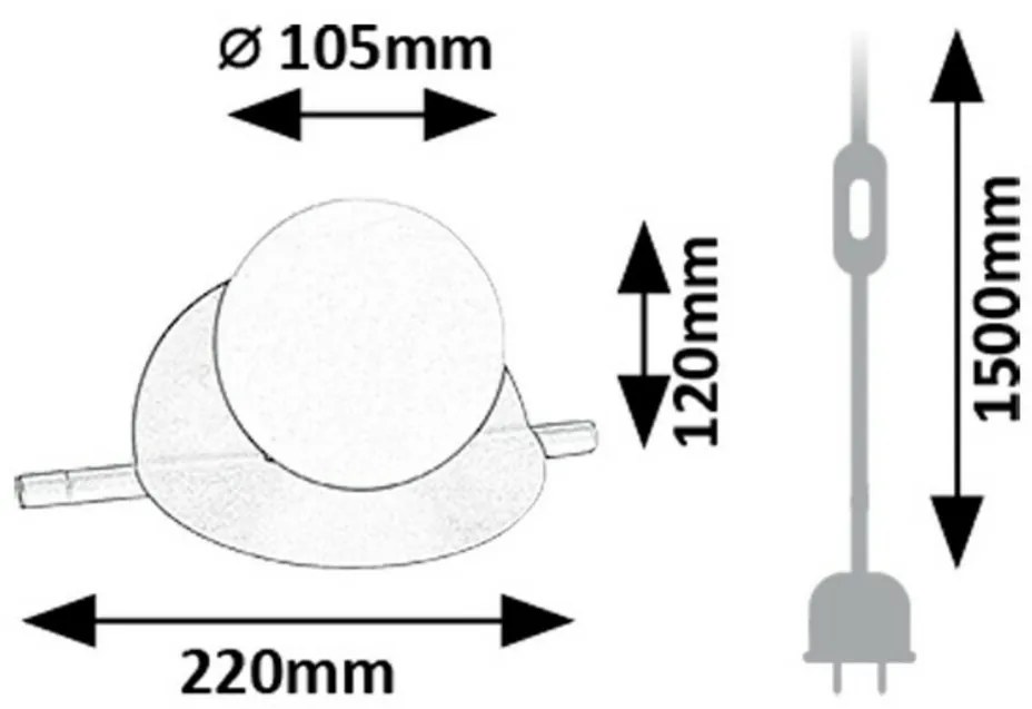 Rabalux 74222 designerska lampa stołowa Jules, G9,1x maks. 5W, IP20