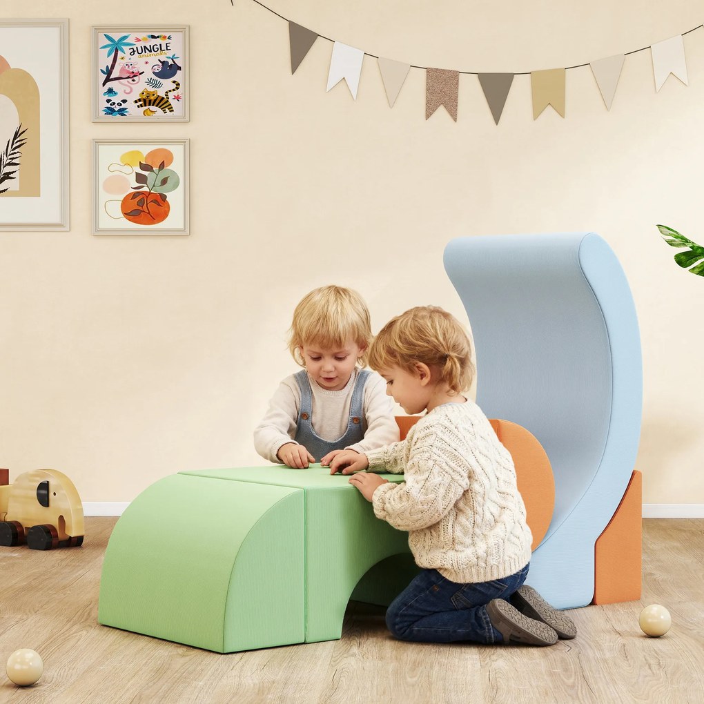 AIYAPLAY 5-częściowy zestaw międnych klocków dla dzieci, do wspinaczki, raczkowania, budowania, lekki, Cord, pianka, kolorowy