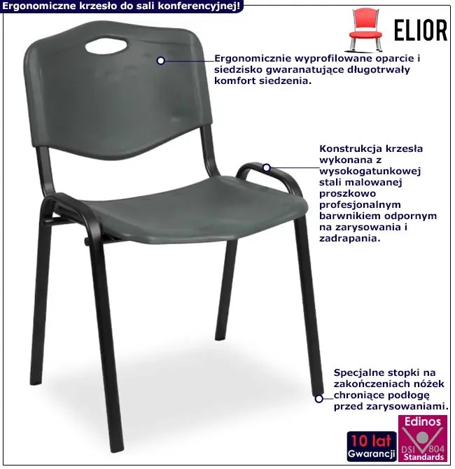 Szare krzesło konferencyjne F5-L70
