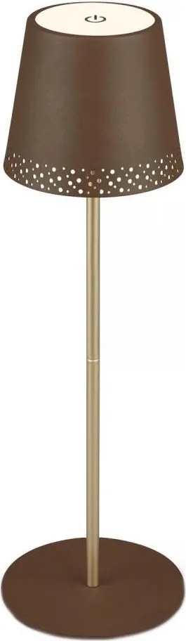 Brilo - Ładowalna dotykowa lampka stołowa KIKI LED/2,6W/5V IP44 2600 mAh brązowa