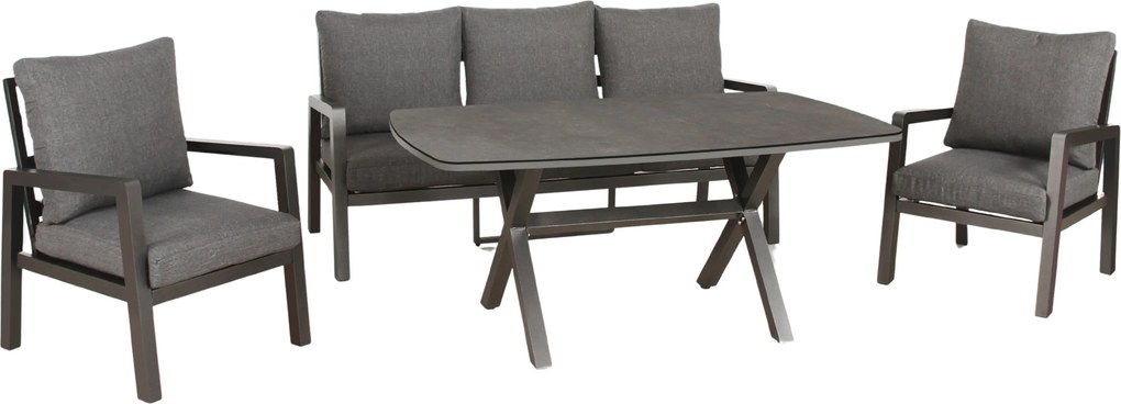 Doppler LIFE antracyt - aluminiowy zestaw ogrodowy