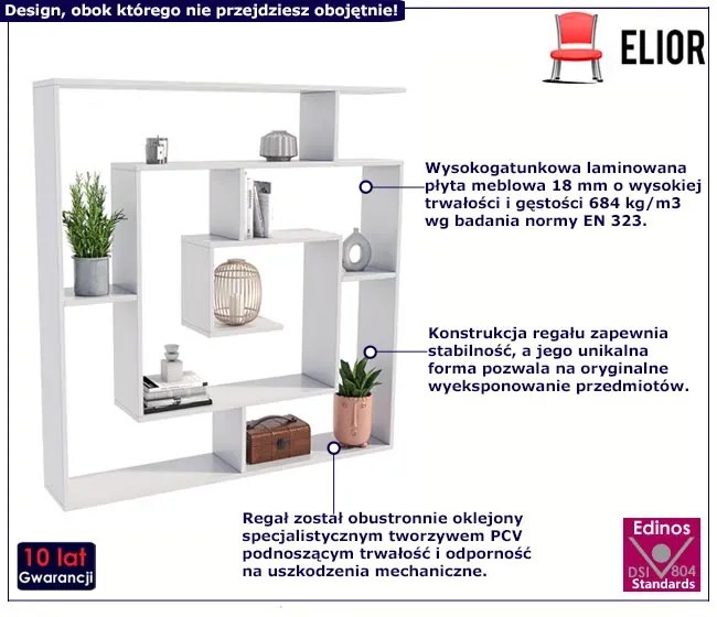 Otwarty regał wiszący ślimak P7-R52