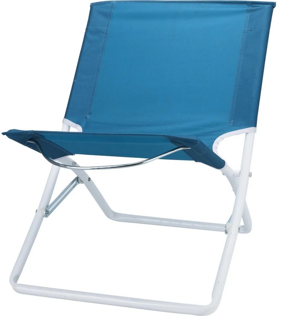 Składane krzesło plażowe, niebieski