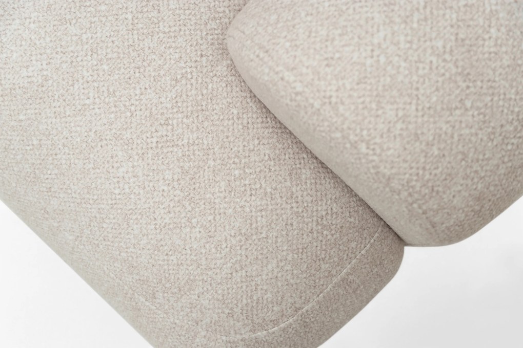 Narożnik Lotulis Mini z funkcją spania lewostronny - kremowa dzianina hydrofobowa Blur 01