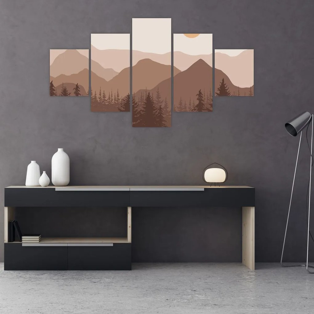 Obraz - Góry Brunatne N⁰1 (125x70 cm)