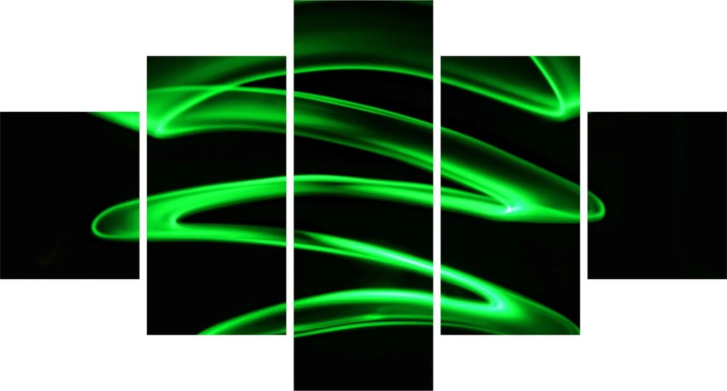 Obraz - neonowe fale (125x70 cm)