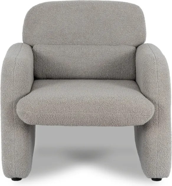 Fotel Wypoczynkowy do Salonu TOGO Szary Boucle Nowoczesny