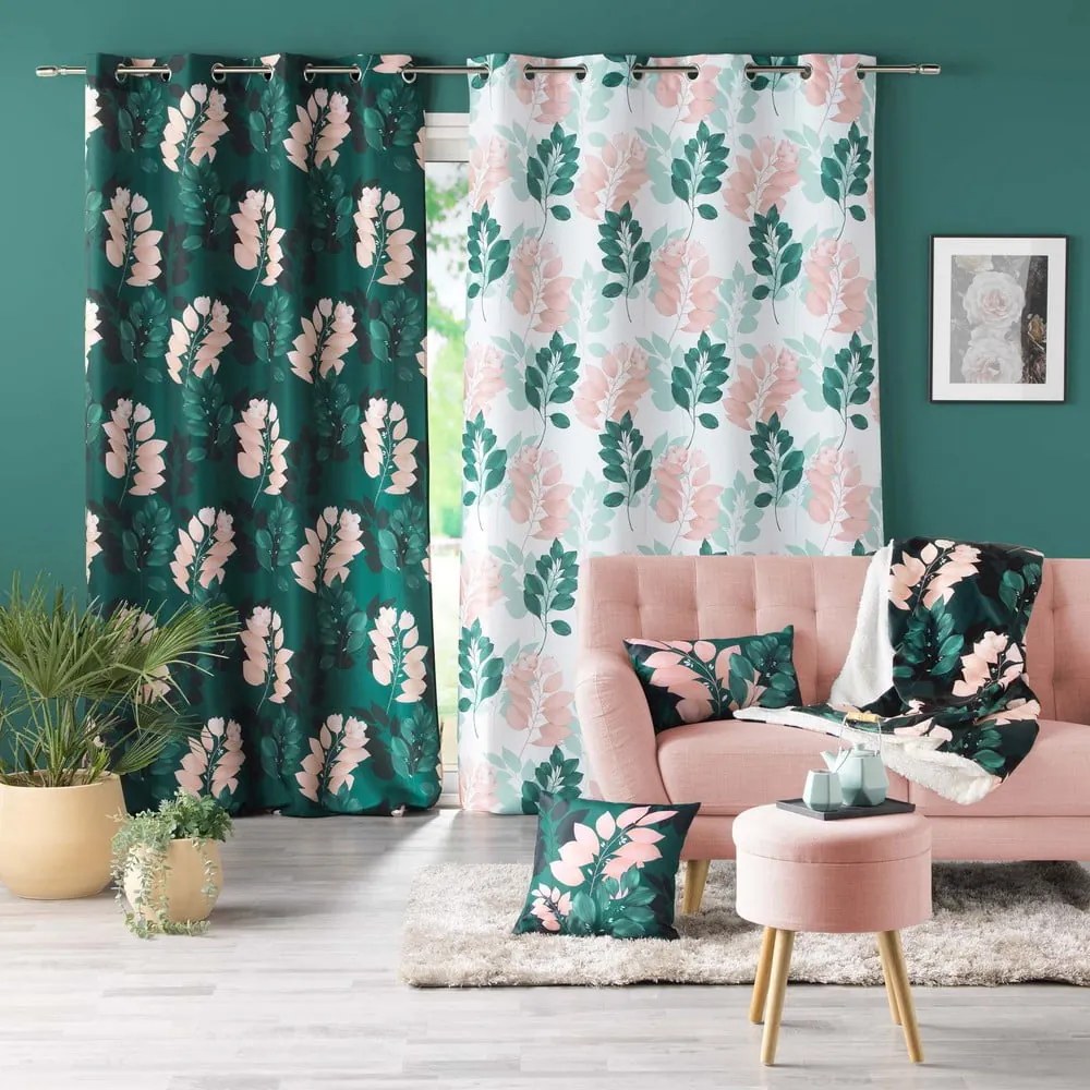 Ciemnozielona zasłona 140x280 cm Belline – douceur d'intérieur