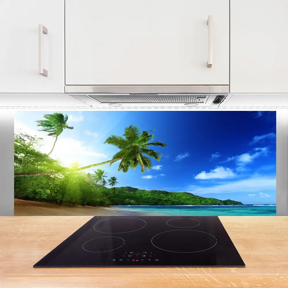 Panel Szklany Tropikalna Panorama Wybrzeża