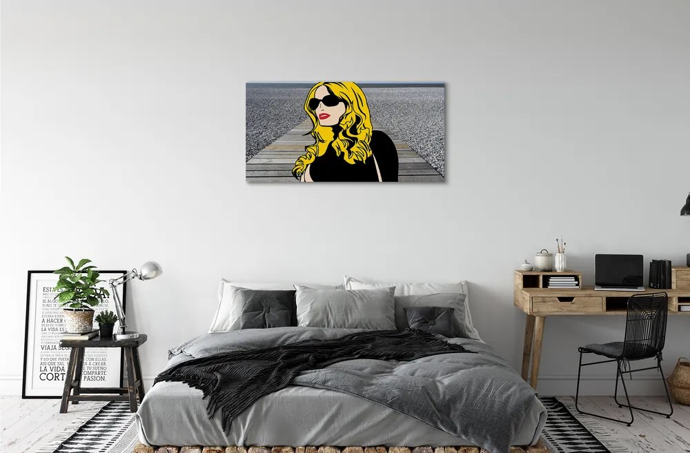 Fotoobraz na płótnie Kobieta w Czarnych Okularach