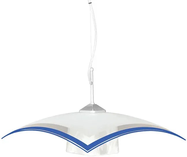 Biało-niebieska kuchenna lampa wisząca S6-P49