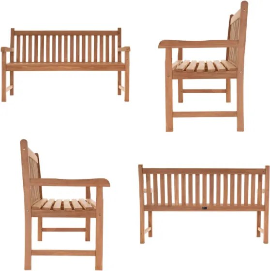 Ławka ogrodowa 3-osobowa drewniana 150 cm