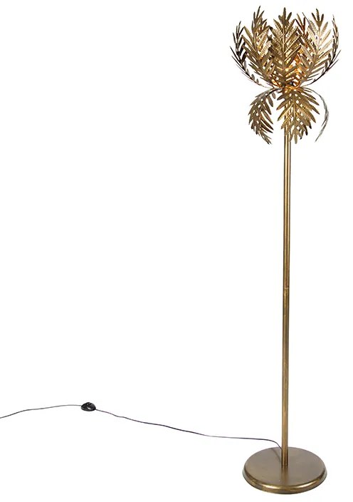 Lampa stojąca w stylu vintage złota - Botanica Simplo Retro Oswietlenie wewnetrzne