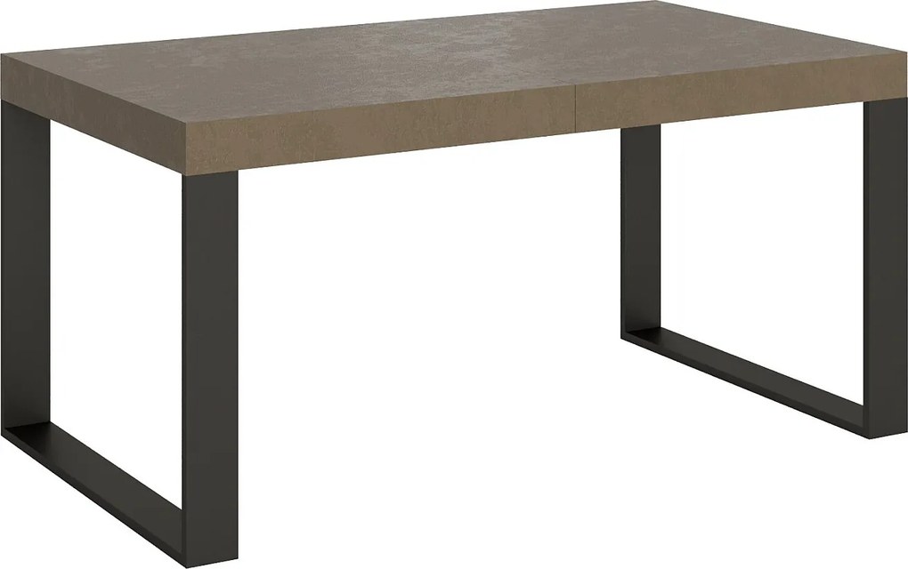 Stół rozkładany 160/264x90 cm Tecno szaro-beżowy nogi antracytowe