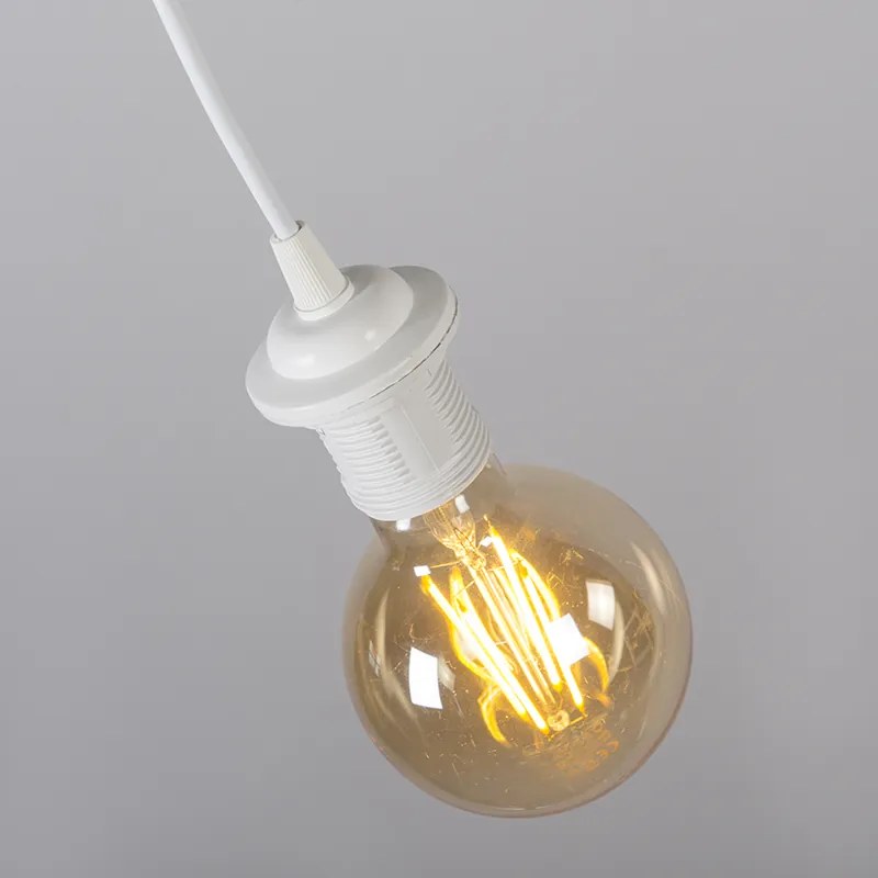Nowoczesna lampa wisząca biała z czarnym kloszem 45 cm - Pendant Nowoczesny Oswietlenie wewnetrzne