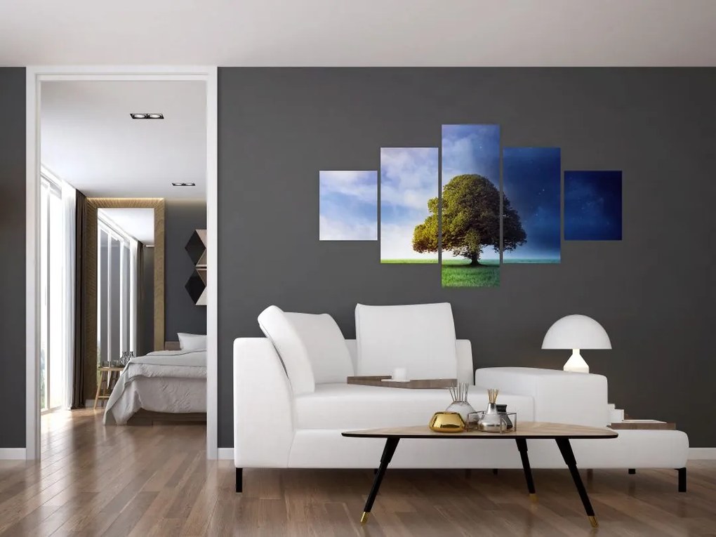 Obraz - Dzień i noc (125x70 cm)