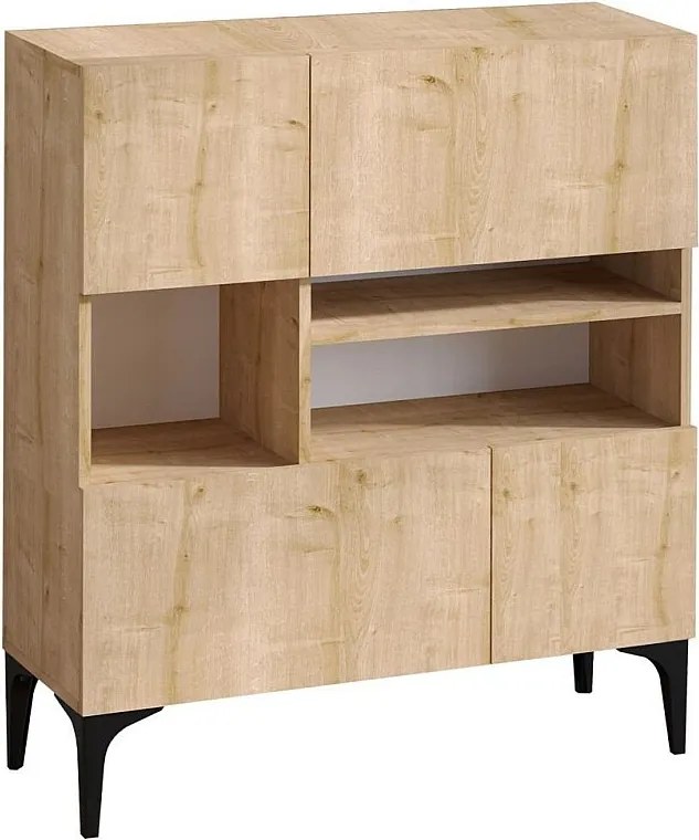 Komoda z płyty wiórowej – 100 x 35 x 125 cm – dąb szafirowy – melamina