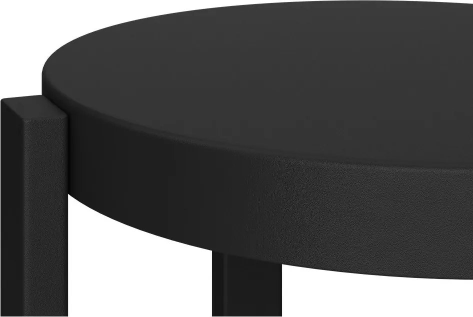 Czarny stalowy hoker (wysokość siedziska 75 cm) Doon – noo.ma