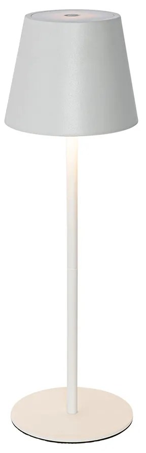 Zewnetrzna Lampa stołowa biała z wbudowanym ściemniaczem i akumulatorem LED IP54 - Murdock Nowoczesny Oswietlenie zewnetrzne