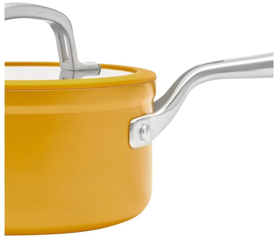 Garnek aluminiowy z pokrywką/z nieprzywierającą powierzchnią odpowiedni na indukcję 1,3 l Meda 3.0 – FABINI