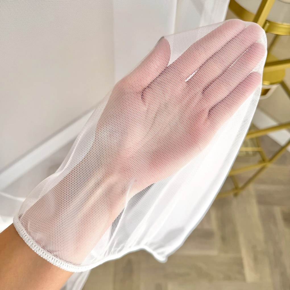 Firana gładka Tiul Grek biała rozjaśniająca wnętrze ołowianka - wys. 310 cm