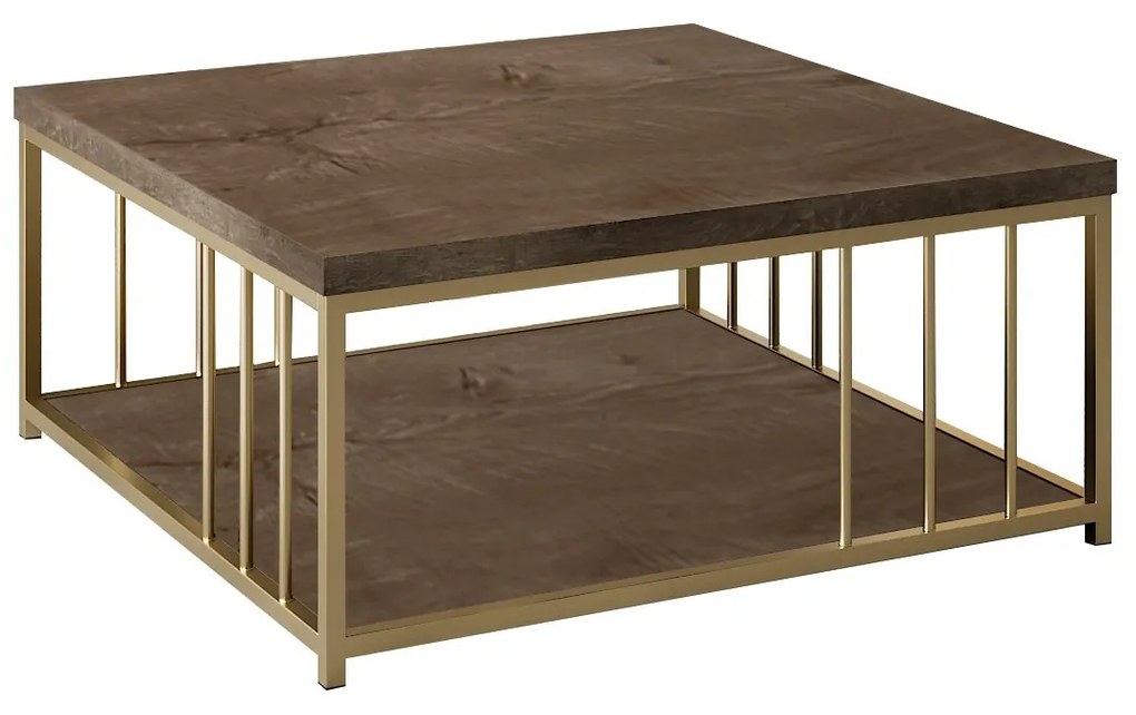 Stolik konferencyjny Zenn Walnut and Gold
