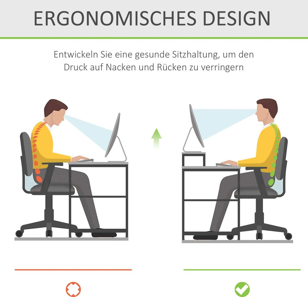 HOMCOM Podstawka pod monitor TV akrylowa przezroczysta elegancka 53x19x9cm | Aosom PL