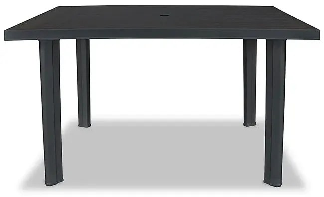 Antracytowy stół ogrodowy z otworem na parasol - Modero 2X