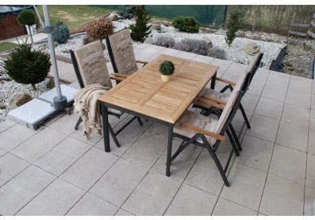 CONCEPT teak FSC - ogrodowy aluminiowy fotel rozkładany