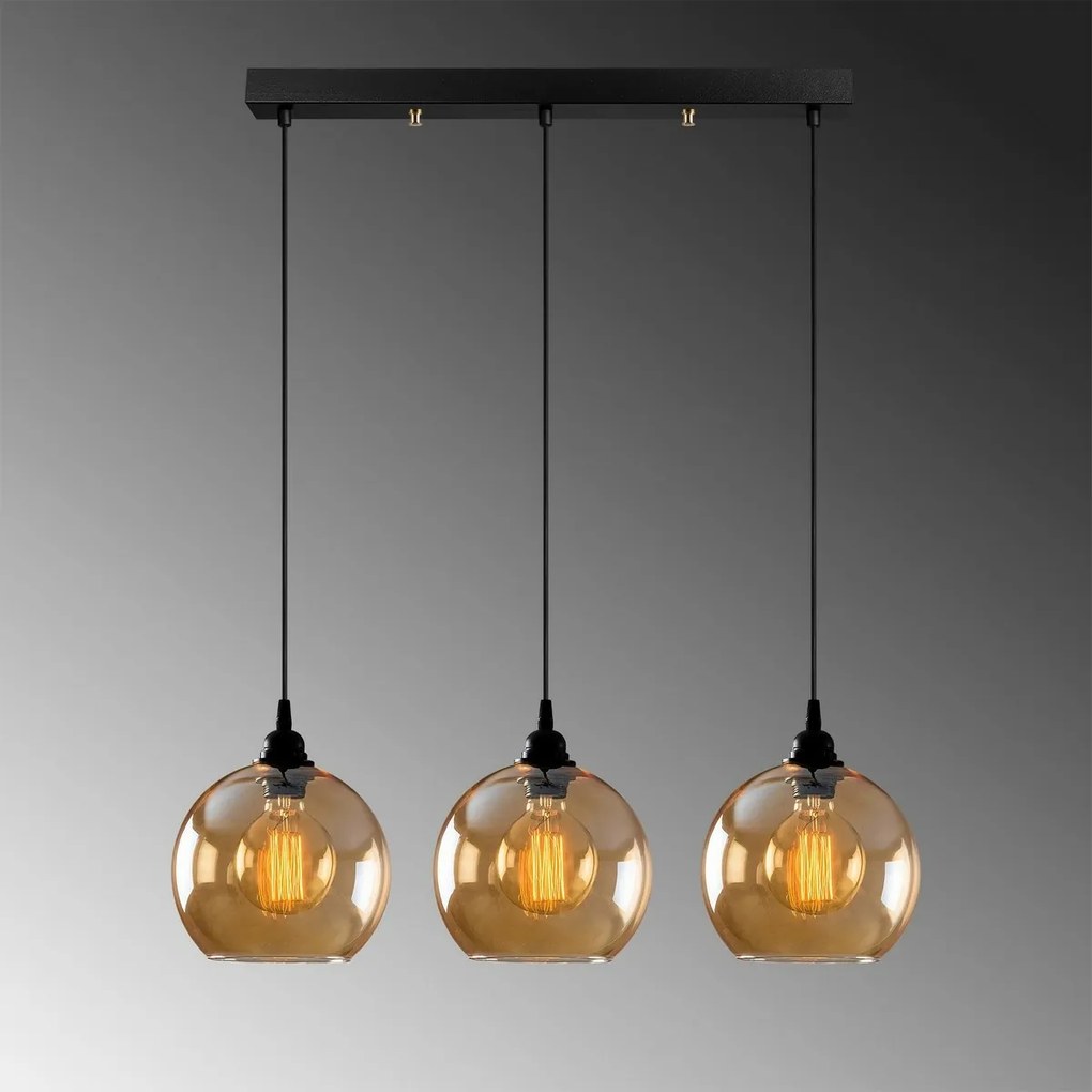 Lampa wisząca Horizont Gold - 022, złoty-czarny