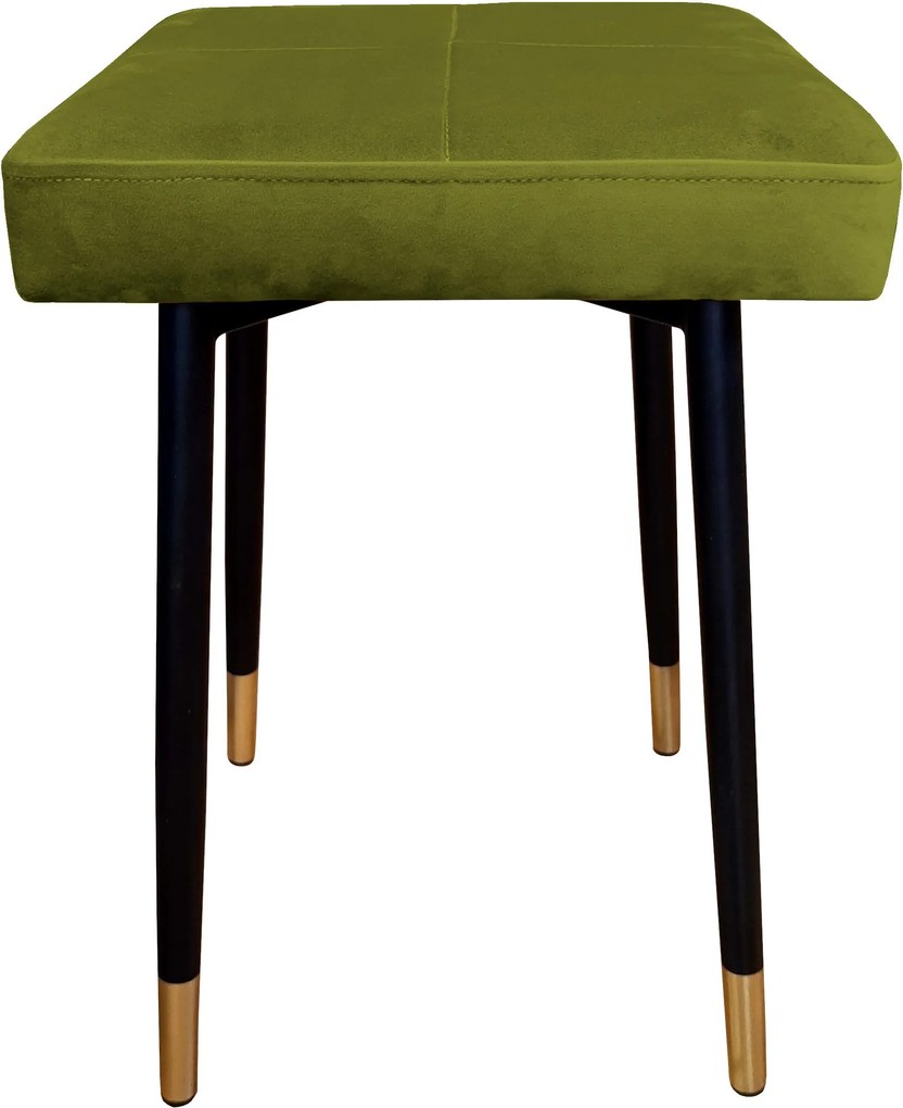 Taboret MAX tkanina Welur stelaż metalowy STOŁEK LOFT : Kolor nogi - Czano-złota stożek, Kolor tkaniny - VELVET - BL75, Typ tkaniny - Velvet
