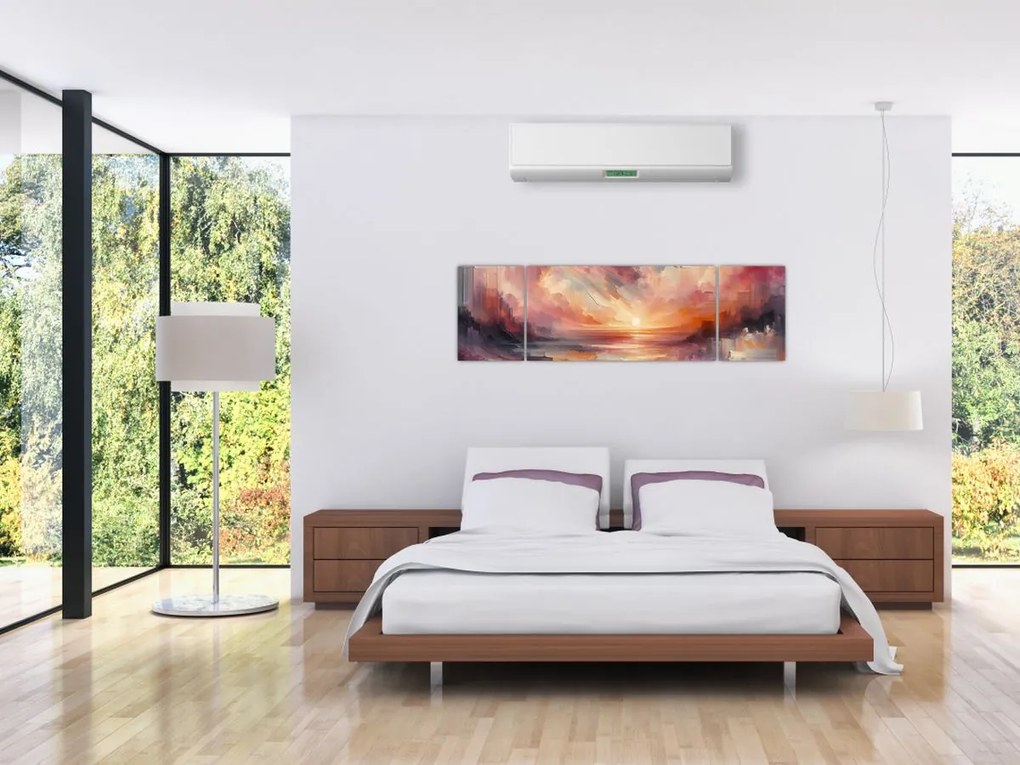 Obraz - Malowane zorze (170x50 cm)