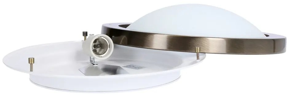 Lampa sufitowa w kolorze bronzu ze szklanym kloszem ø 18 cm Aquila – Candellux Lighting