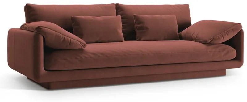 Różowa aksamitna sofa 220 cm Torino – Micadoni