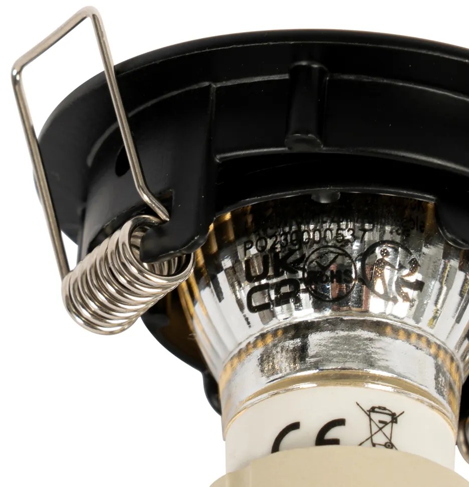 Zestaw 12 czarnych opraw LED GU10 35 mm - Edu