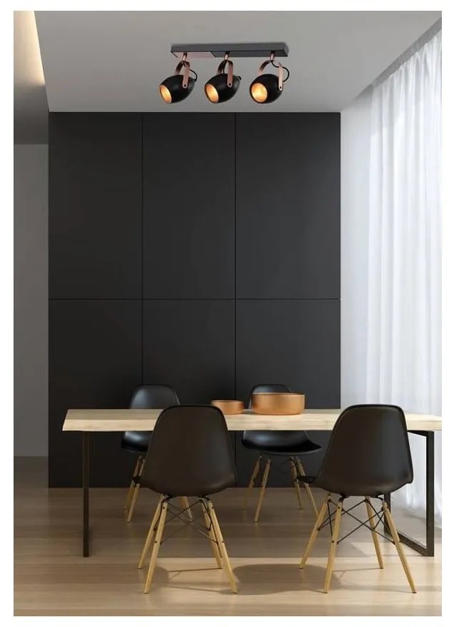 Czarna lampa sufitowa 13x46 cm Anica – Candellux Lighting