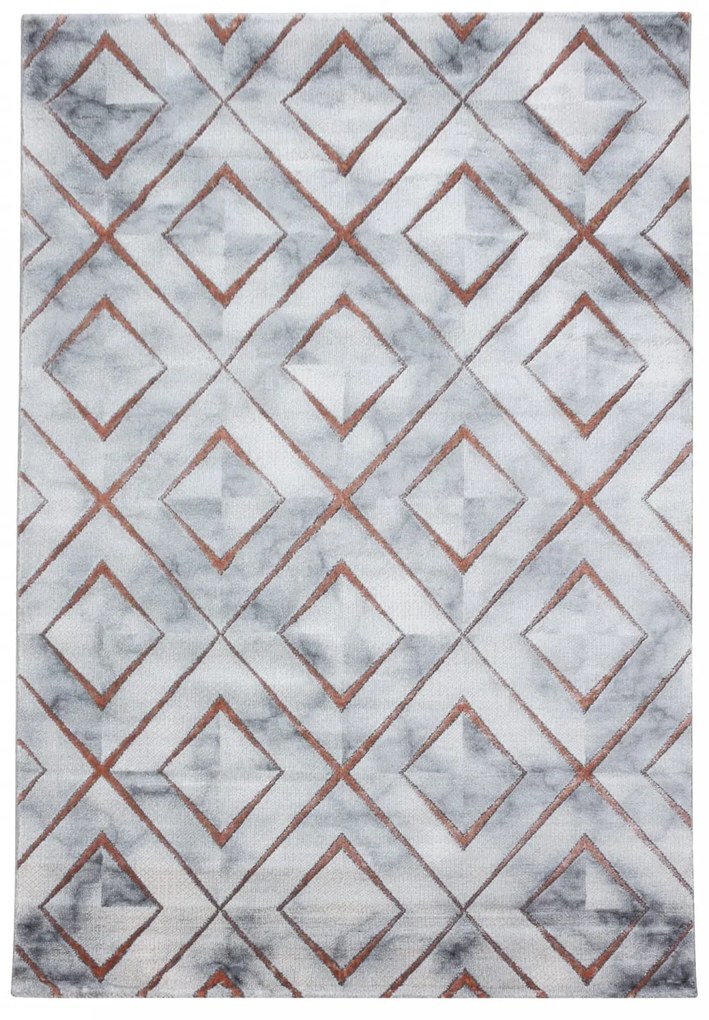 Dywan ekskluzywny Naxos romby szaro-brązowy 140 cm x 200 cm