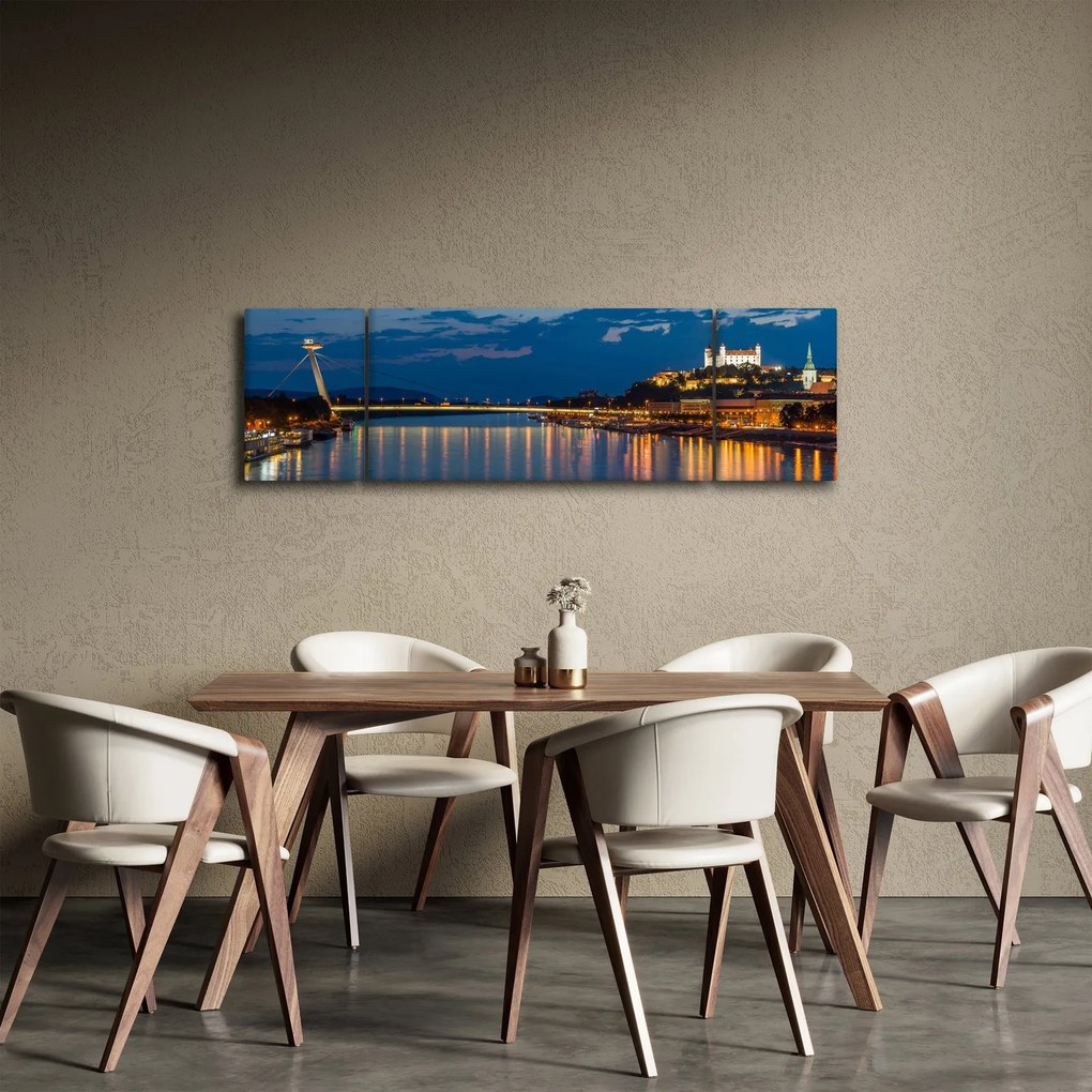 Obraz Bratysławy z zamkiem (170x50 cm)