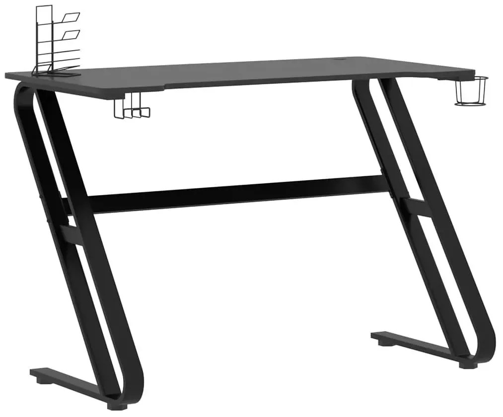 Czarne nowoczesne biurko dla gracza D7-S41