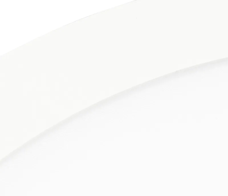 Lampa sufitowa biała 40cm okrągła w tym LED 3-stopniowy ściemniacz IP44 - Steve Nowoczesny Oswietlenie wewnetrzne