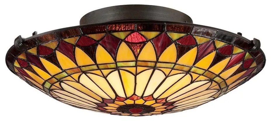 Elstead QZ-WEST-END-F - Lampa sufitowa Tiffany WEST 2xE27/75W/230V