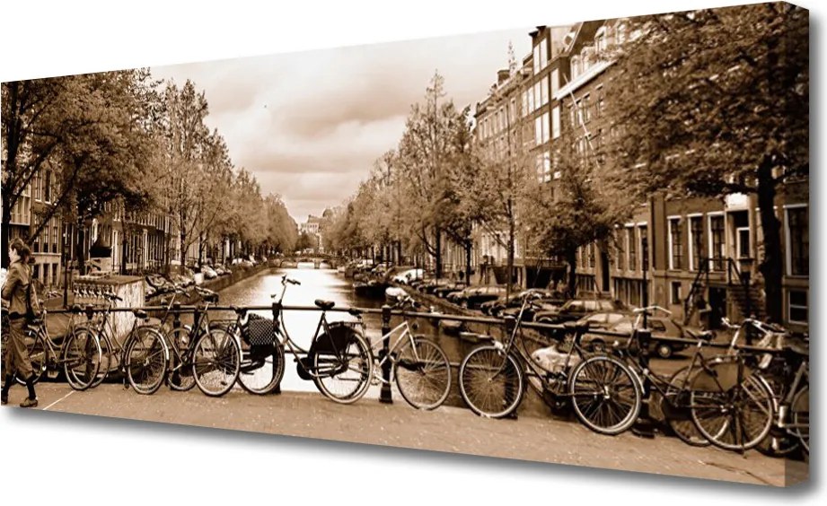 Obraz na płótnie Rowerowy Szlak nad Rzeką