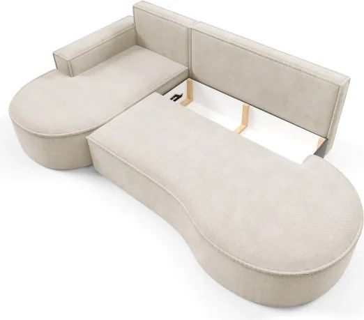Narożnik MOLLY Lewostronny z funkcją spania, wolnostojący tkanina CURIO 09 Beżowy